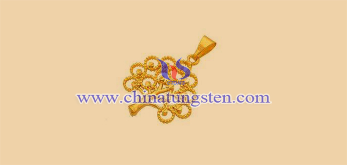 鎢合金鍍金發(fā)財(cái)樹(shù)吊墜圖片