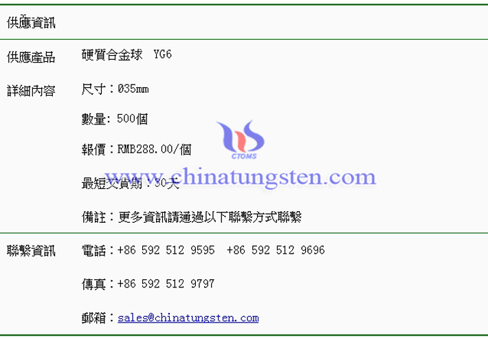 硬質(zhì)合金球價格表圖片