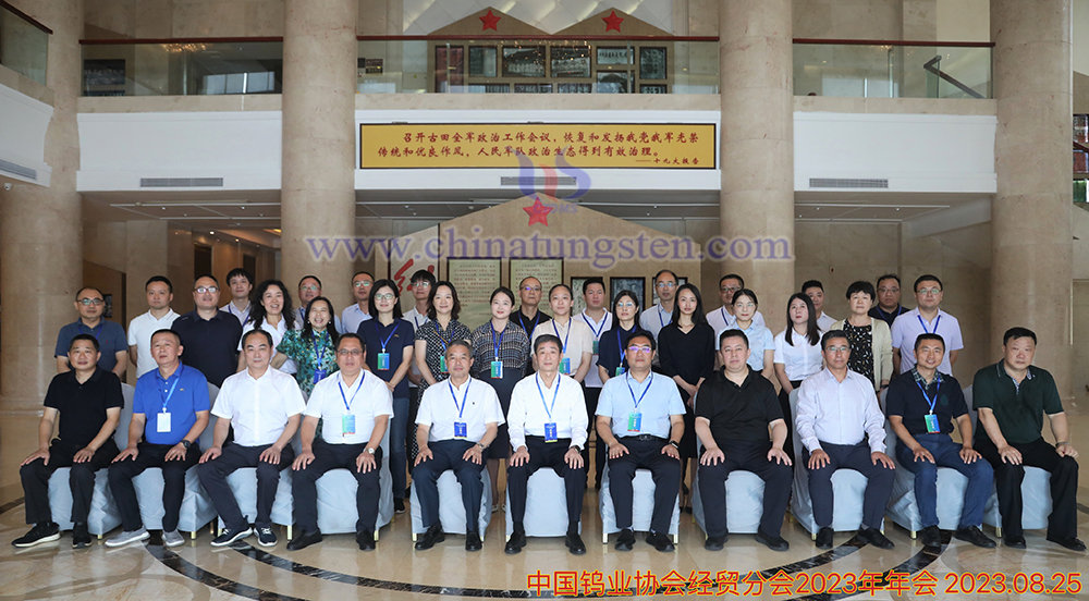 中國鎢業(yè)協(xié)會經貿研究分會2023年行業(yè)形勢分析研討會與會人員合影