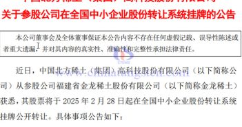 金龍稀土在全國中小企業(yè)股份轉(zhuǎn)讓系統(tǒng)掛牌 金龍稀土在全國中小企業(yè)股份轉(zhuǎn)讓系統(tǒng)掛牌公告