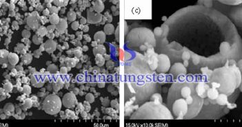 Ammonium Metatungstate Microsphere SEM of ammonium metatungstate dried by airflow spray drying picture
