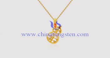鎢合金鍍金算盤(pán)吊墜圖片