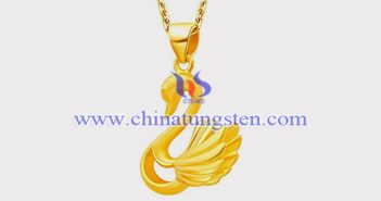 鎢合金鍍金天鵝吊墜圖片