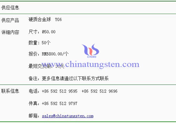 硬質合金球價格表圖片